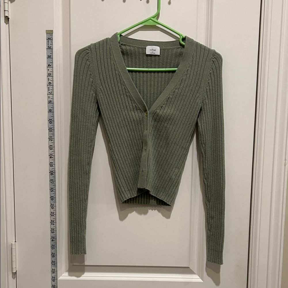 Wilfred Sage Green Ribbed Sweater